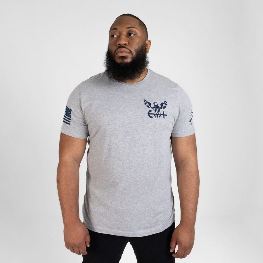 USN - Nautical Traveler T-Shirt - Athletic Heather - Image 5