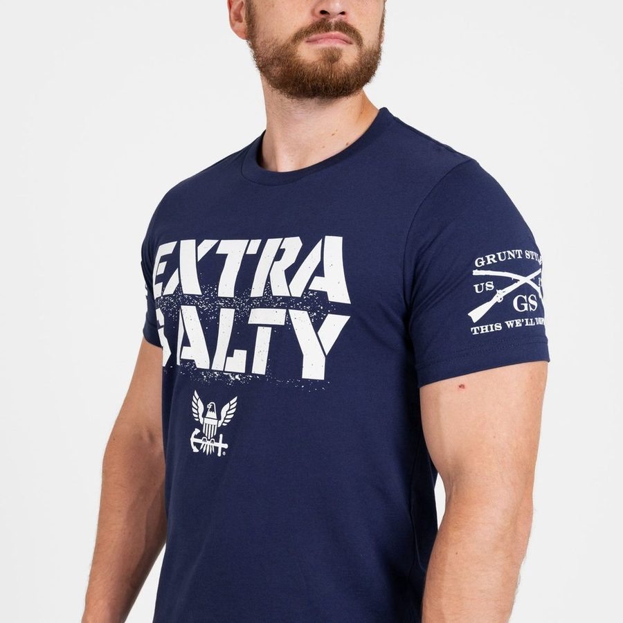 USN - Extra Salty T-Shirt - Navy - Image 5