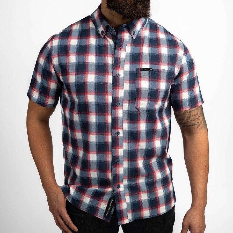 Men's Commander Button Down - Old Glory Plaid