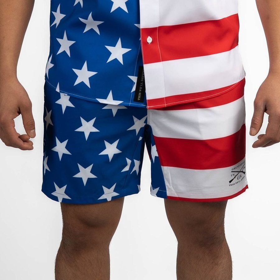 Grunt Short 7 Inseam - American Flag - Image 6