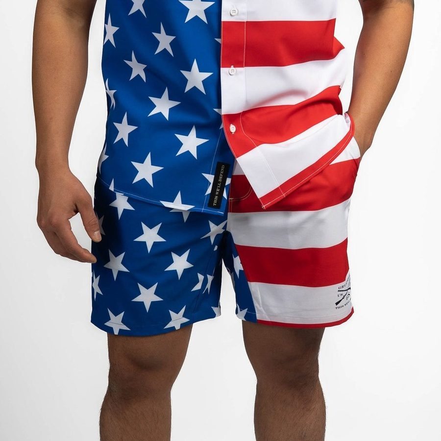 Grunt Short 7 Inseam - American Flag - Image 5