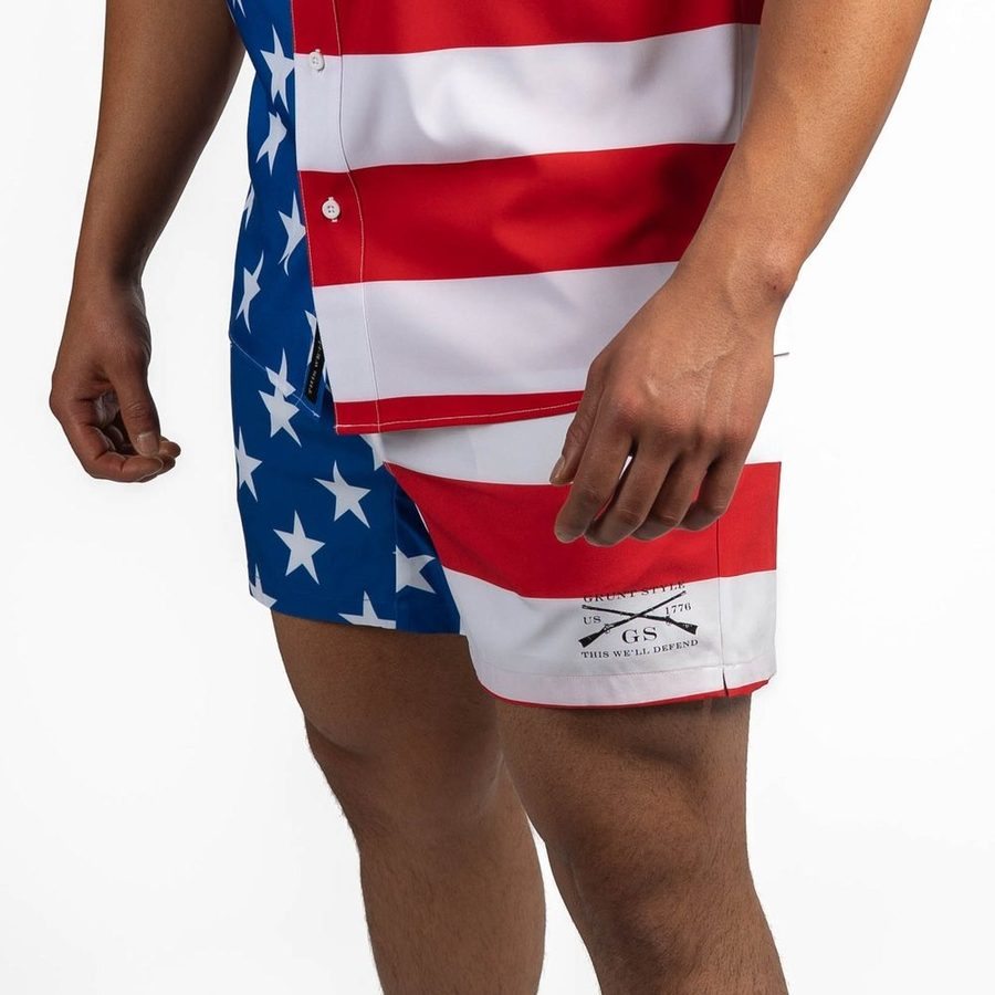 Grunt Short 5 Inseam - American Flag - Image 7