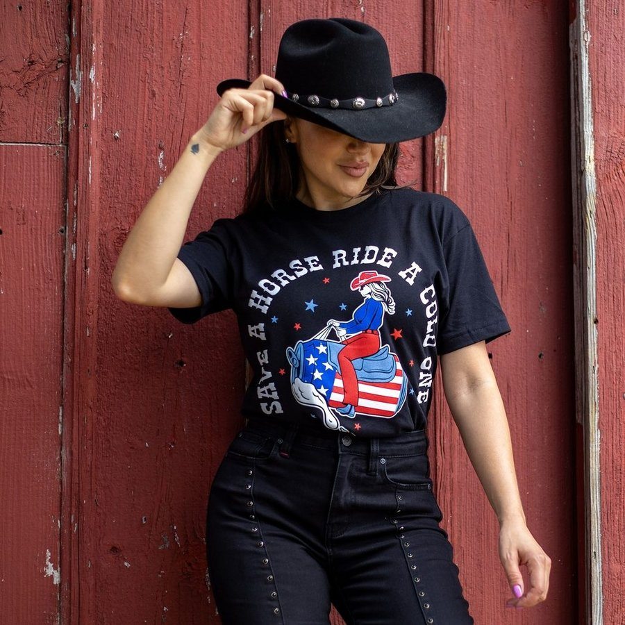 Women's Save a Horse Boyfriend Fit T-Shirt - Black - Image 2