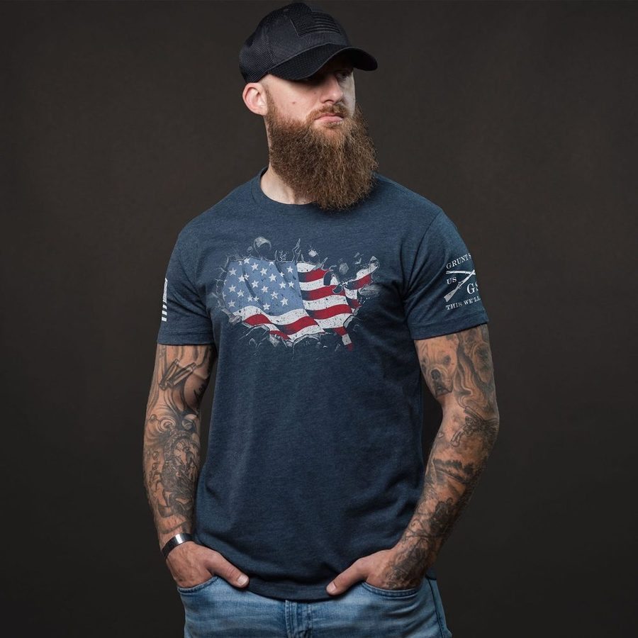 America Has Landed T-Shirt - Midnight Navy - Image 3