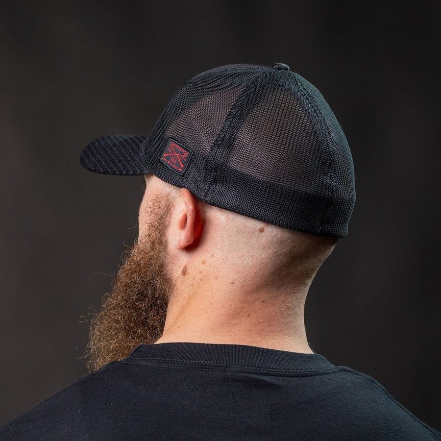 Red Blood Blue Collar® Stretch Fit Hat - Black - Image 3