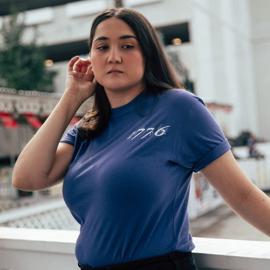 Women's 1776 Flag Boyfriend Fit T-Shirt - Future Dusk - Image 3