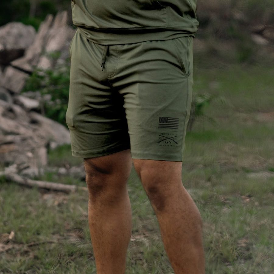 Men's All-Day Short - Heather Military Green - Image 2