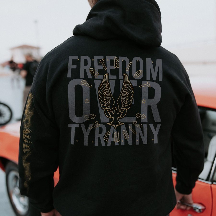 Freedom Over Tyranny Hoodie - Black - Image 2