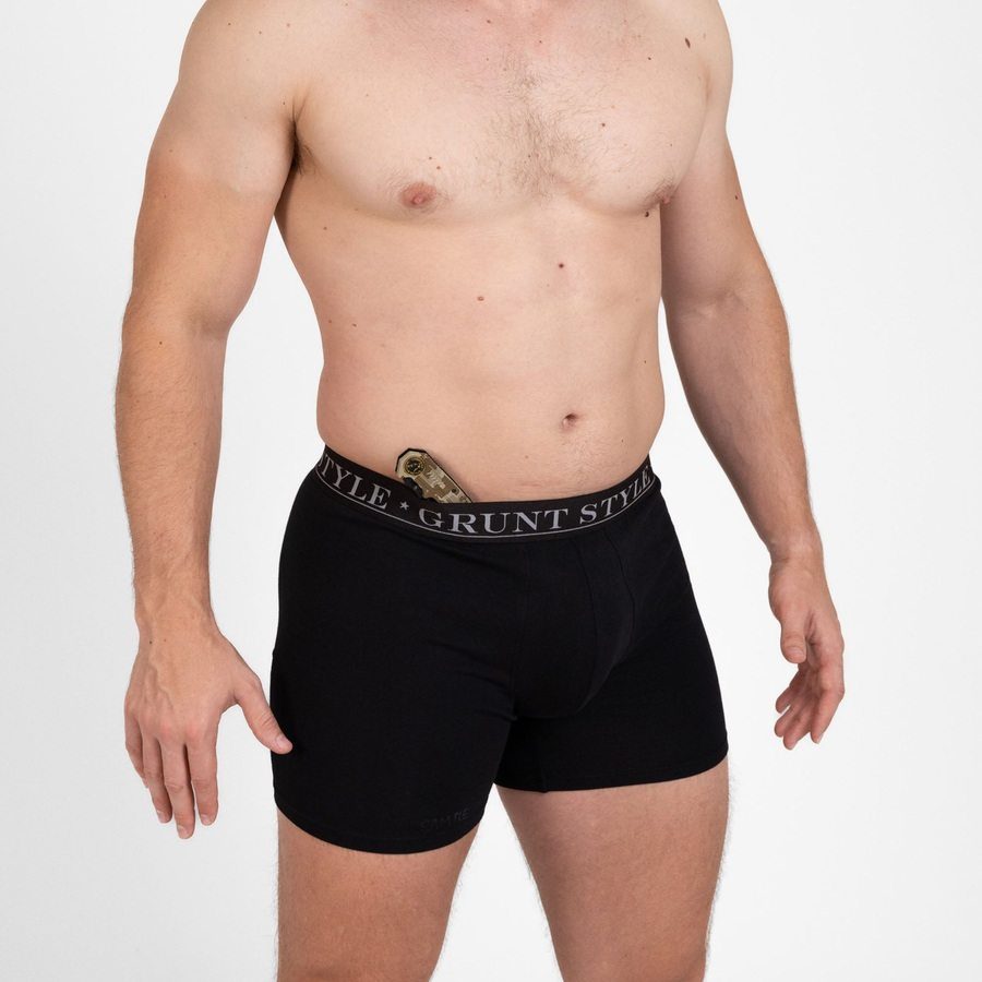 Base Command 2-Pack Boxer Briefs - Black & Black - Image 7