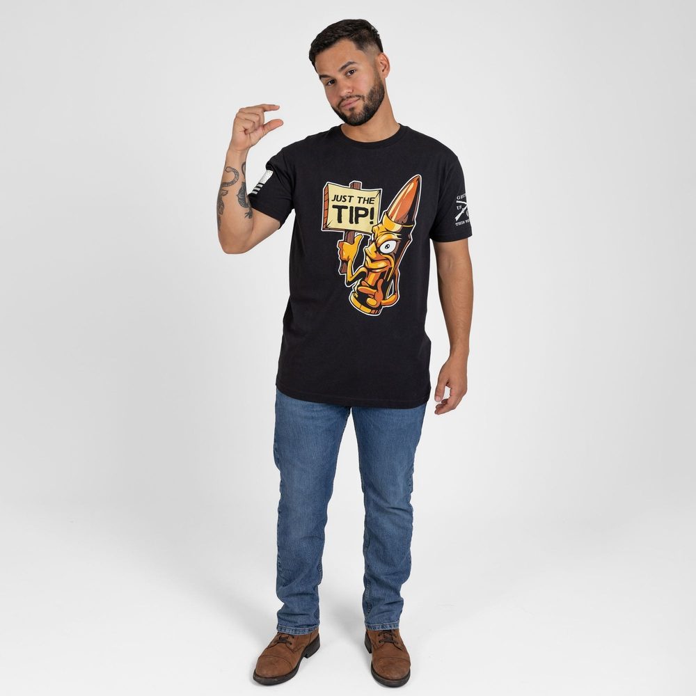 Just The Tip T-Shirt - Black - Image 8