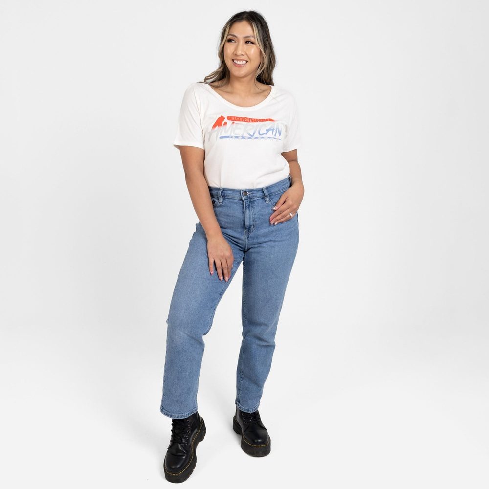 Women's Unapologetically American Slouchy T-Shirt - White - Image 8
