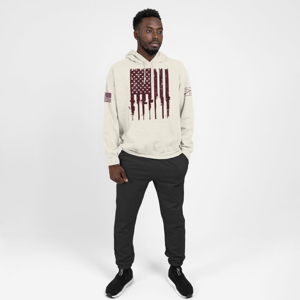 Rifle Flag Hoodie - Sand - Image 4