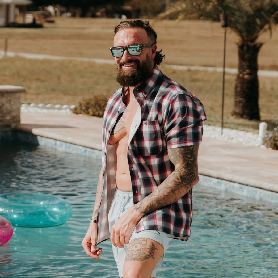 Men's Commander Button Down - Old Glory Plaid - Image 3