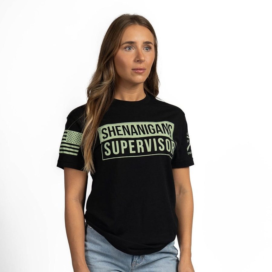 Women's Shenanigans Supervisor Slim Fit T-Shirt - Black - Image 6