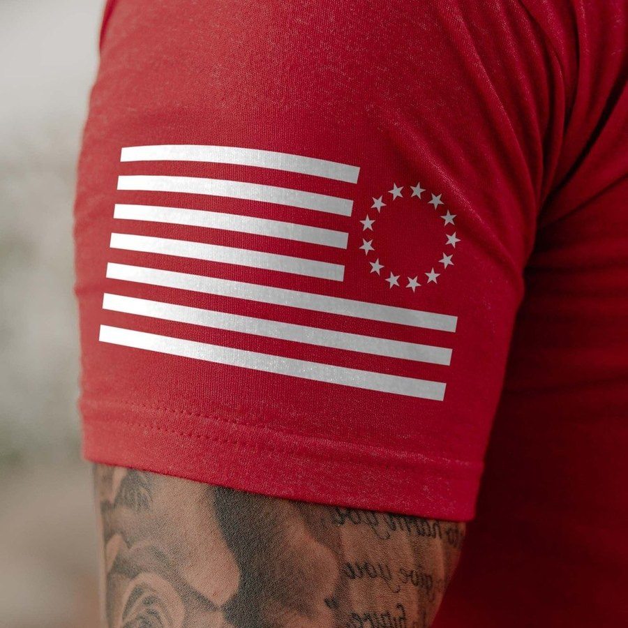 Betsy Ross Basic T-Shirt - Red - Image 3