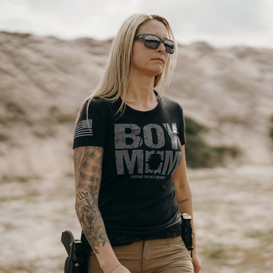 Women's Boy Mom Slim Fit T-Shirt - Black - Image 3
