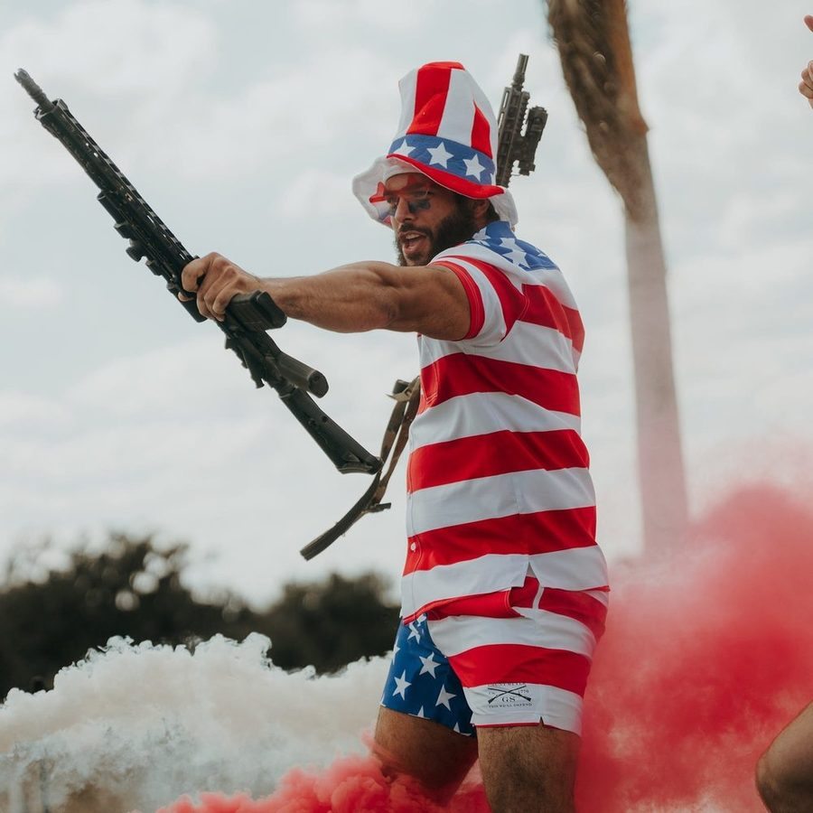 Grunt Short 5 Inseam - American Flag - Image 5