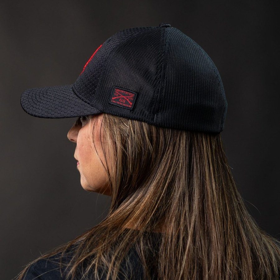 Red Blood Blue Collar® Stretch Fit Hat - Black - Image 4