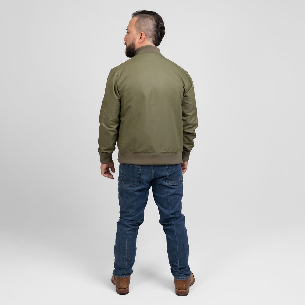 Men's Stealth Bomber Jacket - Military Green - Image 4