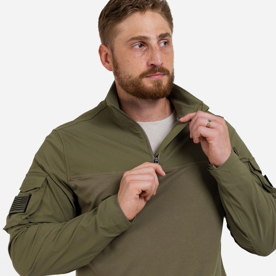 Men's Operator Shirt - Military Green - Image 2