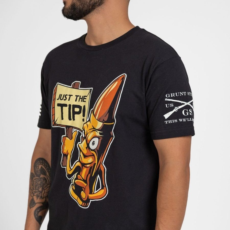 Just The Tip T-Shirt - Black - Image 7