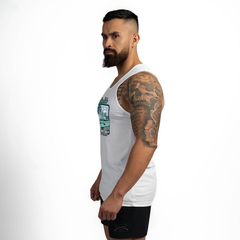 Rolling Into Paradise Tank - White - Image 9