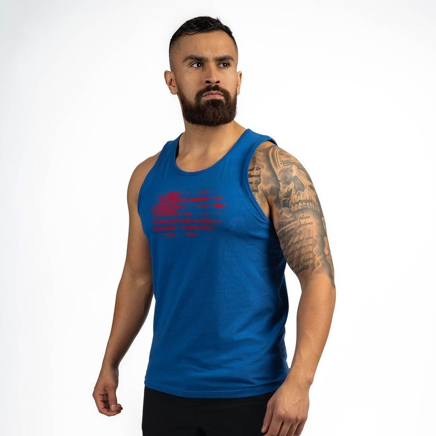 Men's Vintage American Tank - Royal - Image 10