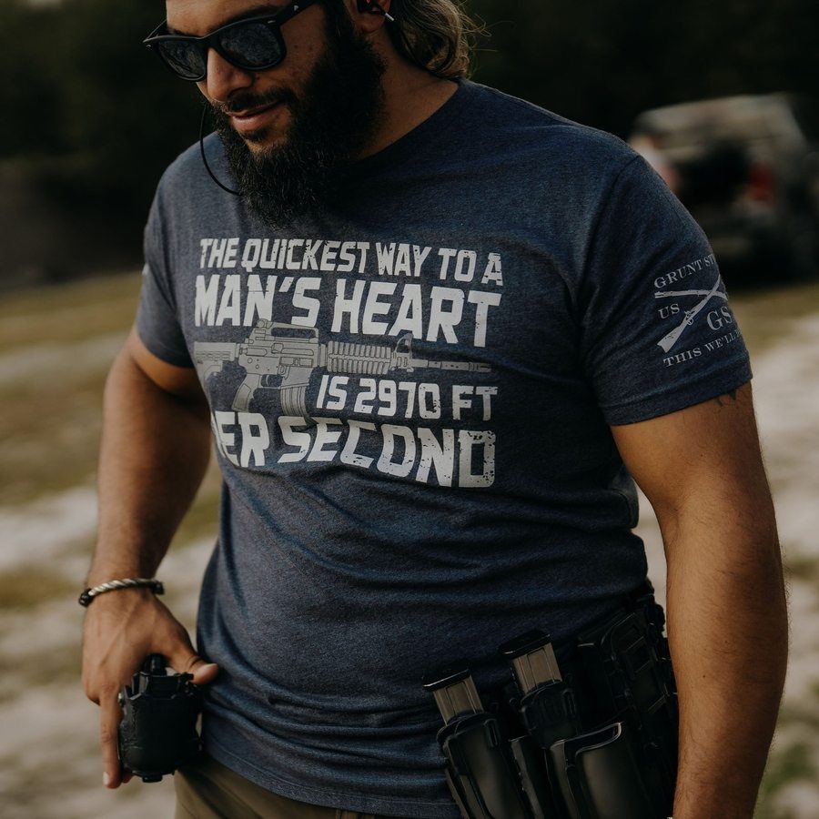 Way To A Heart T-Shirt - Charcoal - Image 3