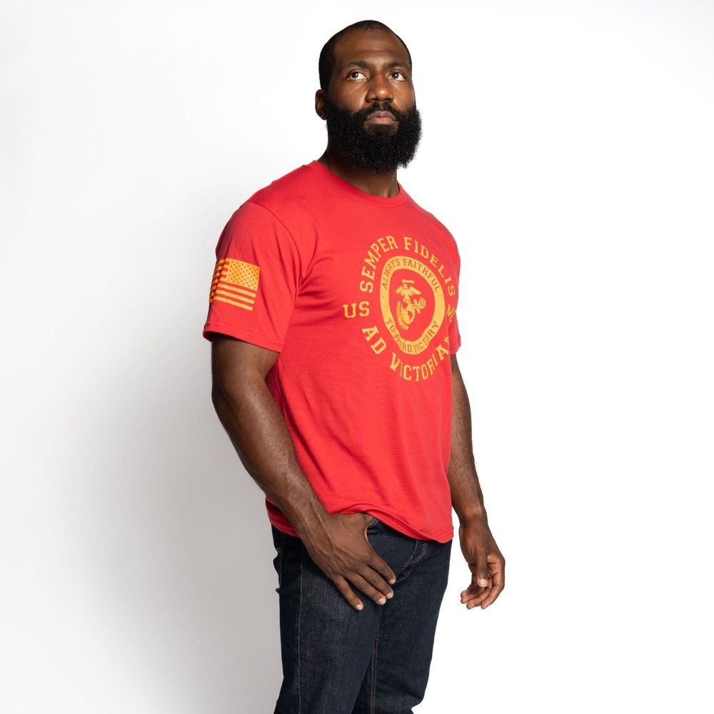 USMC - Toward Victory T-Shirt - Red - Image 8