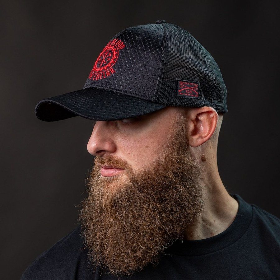 Red Blood Blue Collar® Stretch Fit Hat - Black - Image 5
