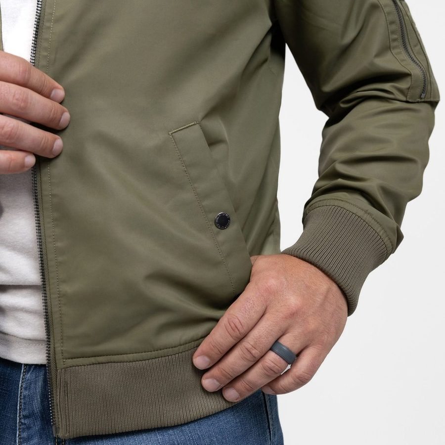 Men's Stealth Bomber Jacket - Military Green - Image 10