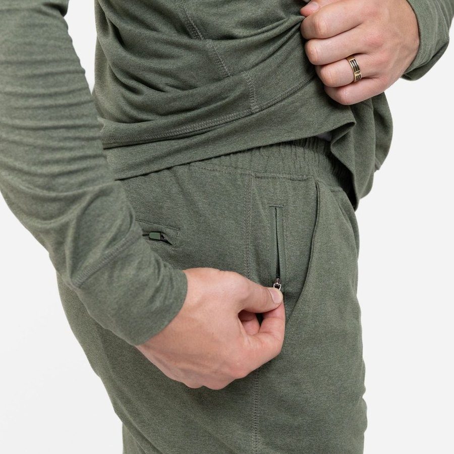 Men's All-Day Short - Heather Military Green - Image 7
