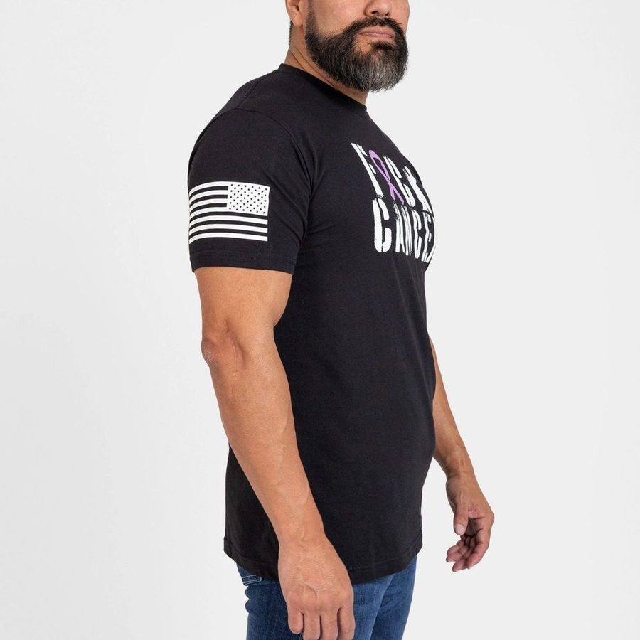 F*ck All Cancer T-Shirt - Black - Image 6