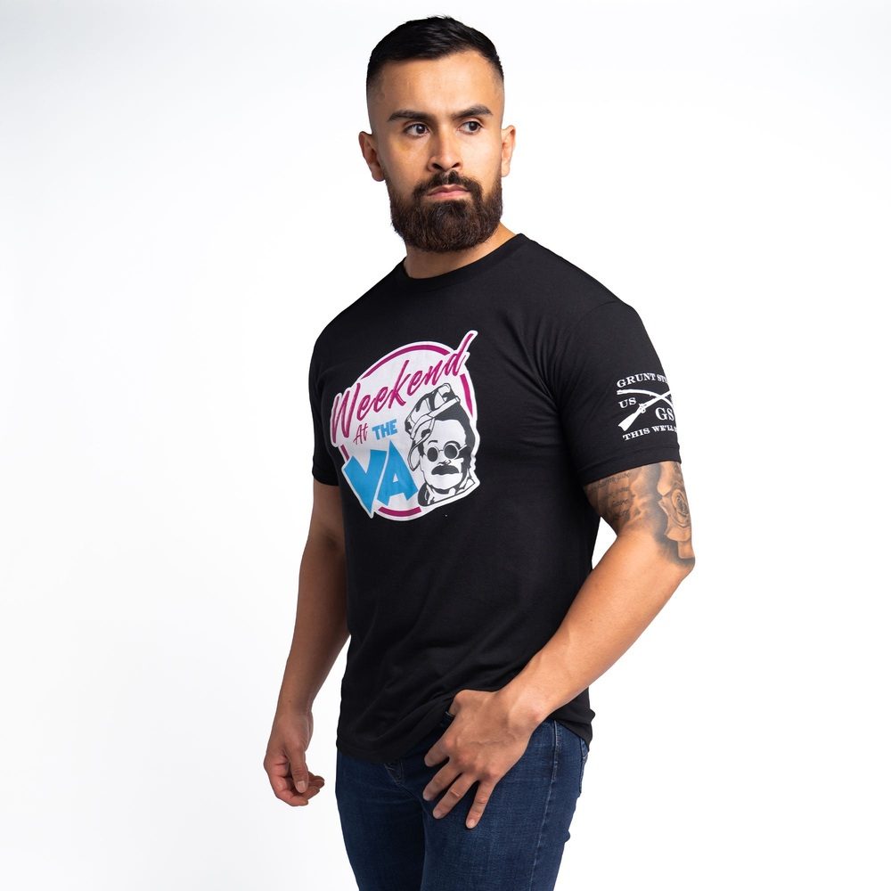 Weekend At The VA T-Shirt - Black - Image 5