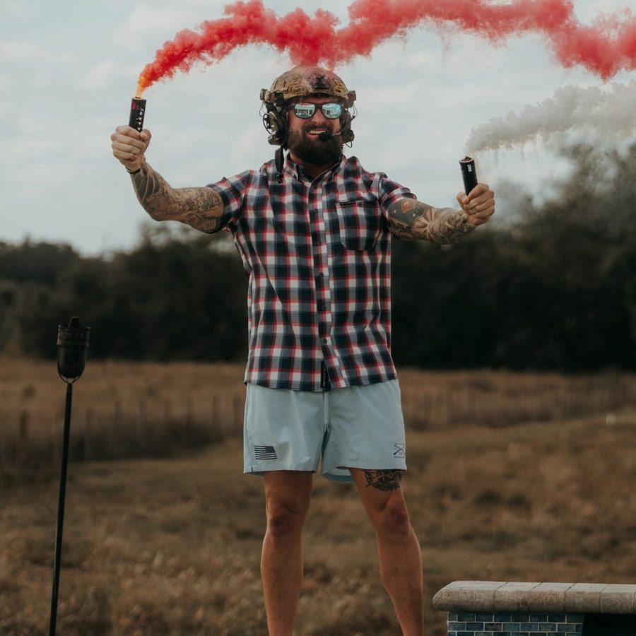 Men's Commander Button Down - Old Glory Plaid - Image 5