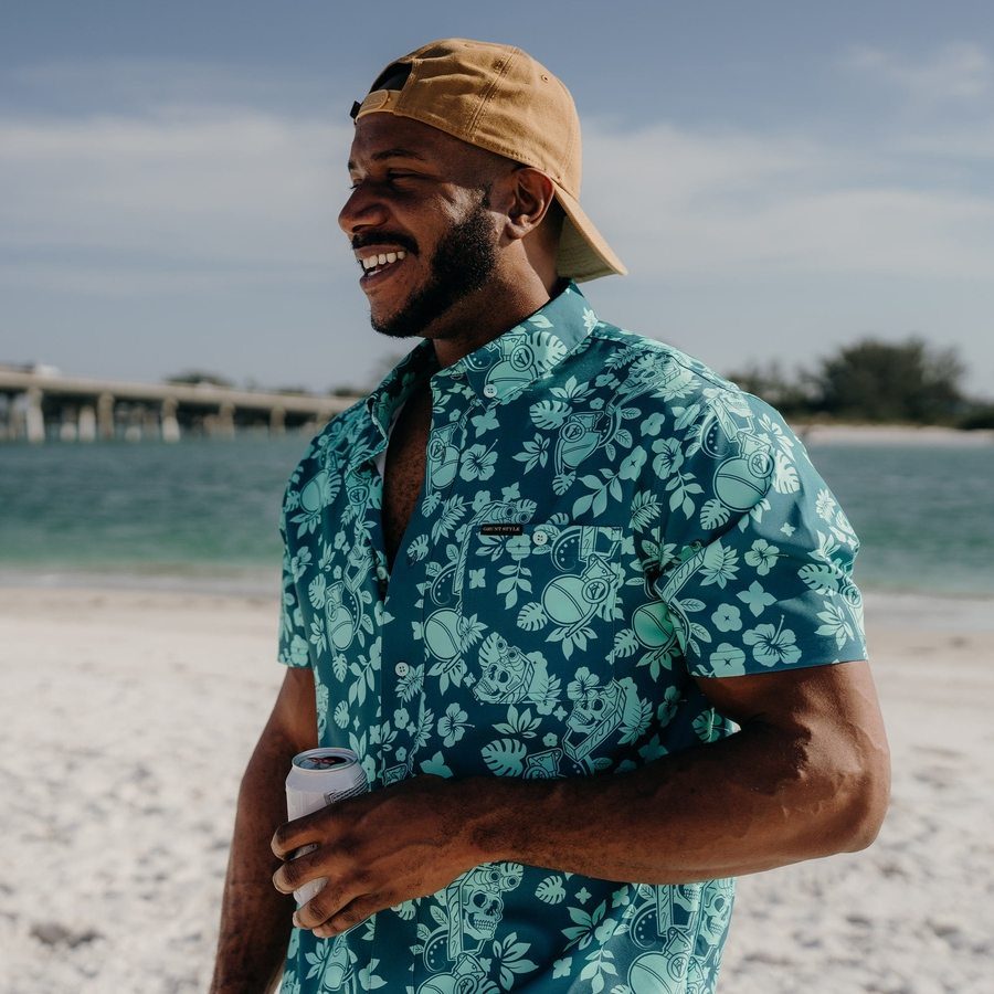 Men's Commander Button Down - Tropical Death Harbor - Image 2