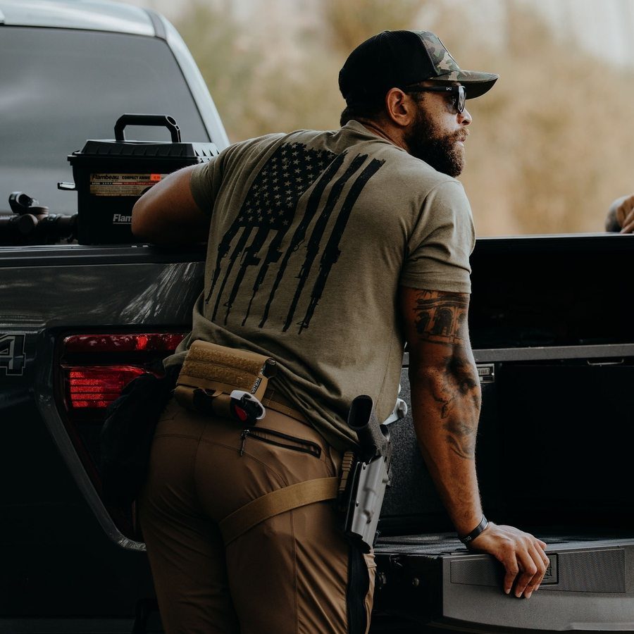 Rifle Flag 2.0 T-Shirt - Military Green - Image 4