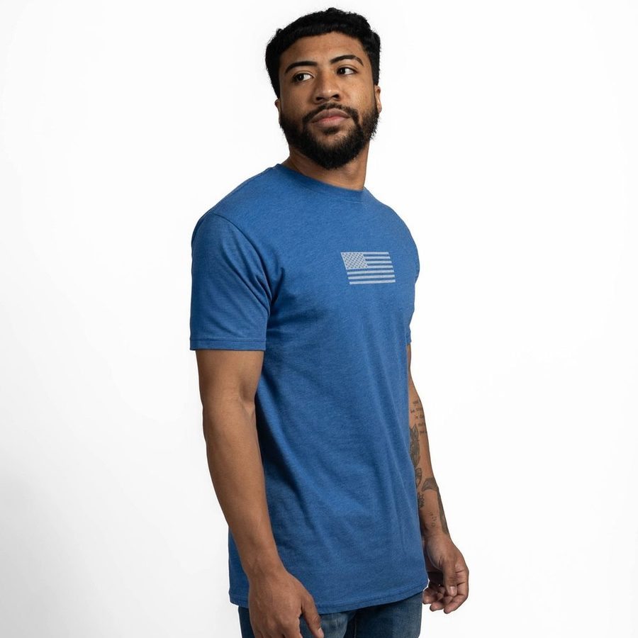 Freedom Flag T-Shirt - Royal - Image 7