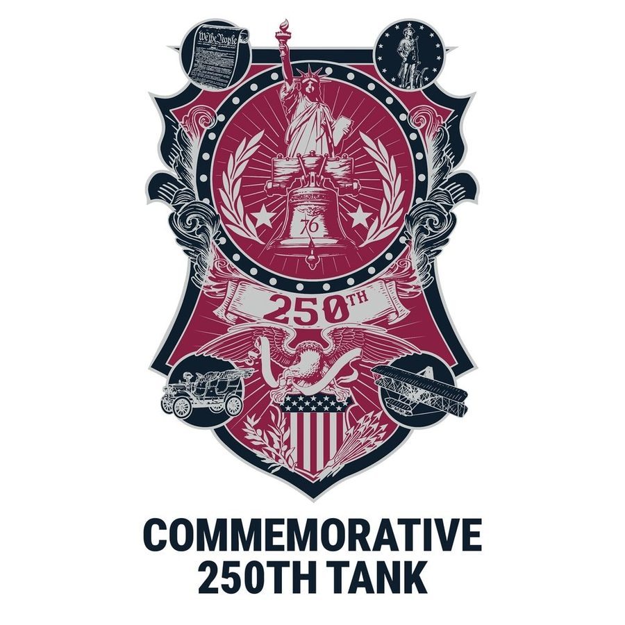 Women's 250th Commemorative Racerback Cropped Tank - White - Image 4