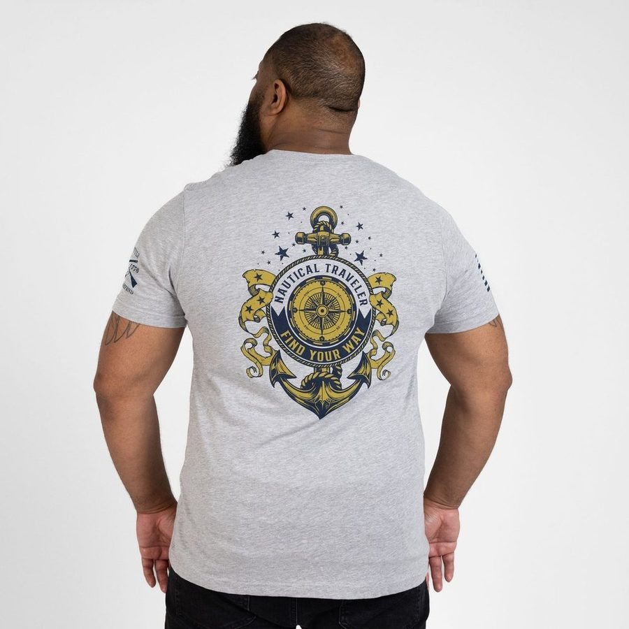 USN - Nautical Traveler T-Shirt - Athletic Heather - Image 7