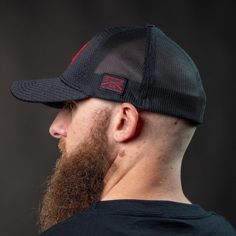 Red Blood Blue Collar® Stretch Fit Hat - Black - Image 6