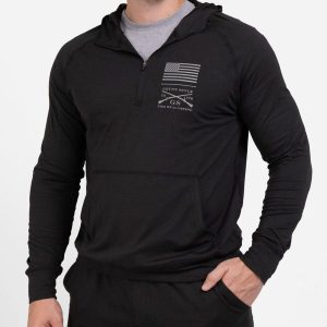 Men's All-Day 1/4 Zip Hoodie - Heather Black
