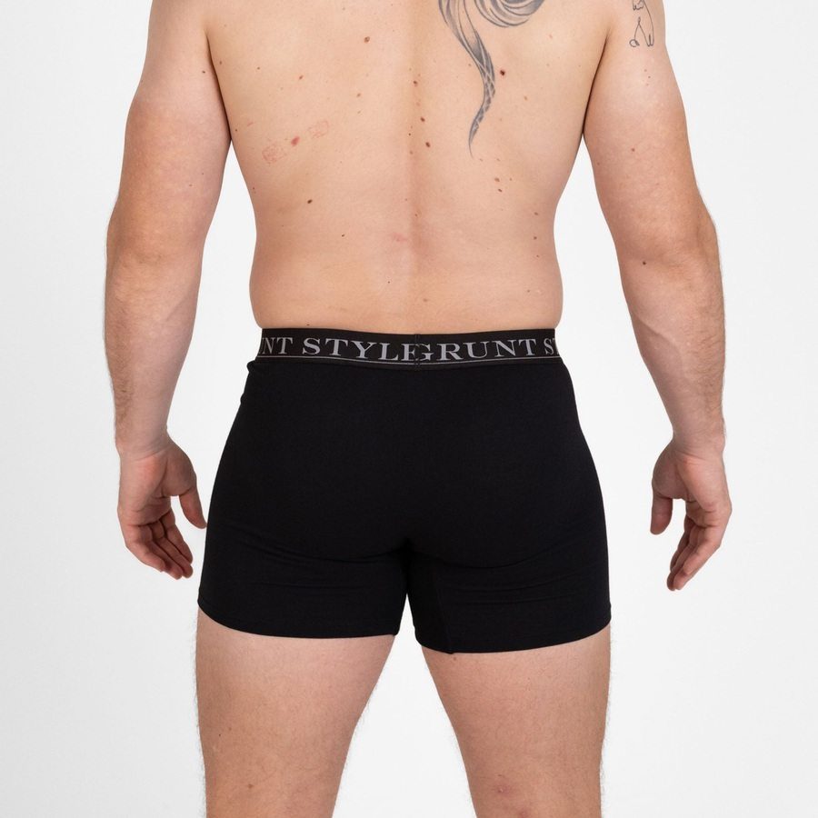 Base Command 2-Pack Boxer Briefs - Black & Black - Image 4