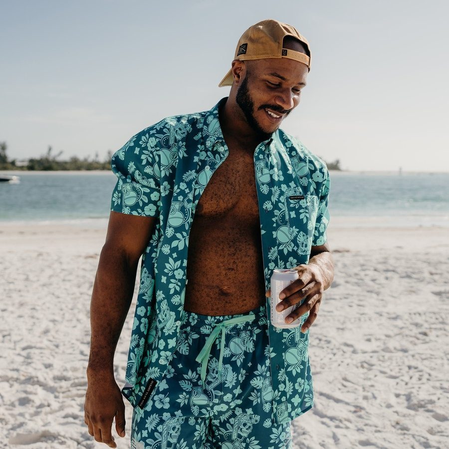 Men's Commander Button Down - Tropical Death Harbor - Image 4