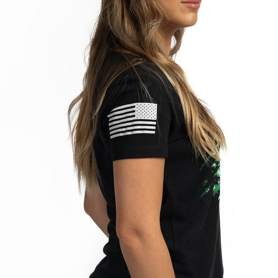 Women's Still Standing Irish Colors Slim Fit T-Shirt - Black - Image 7