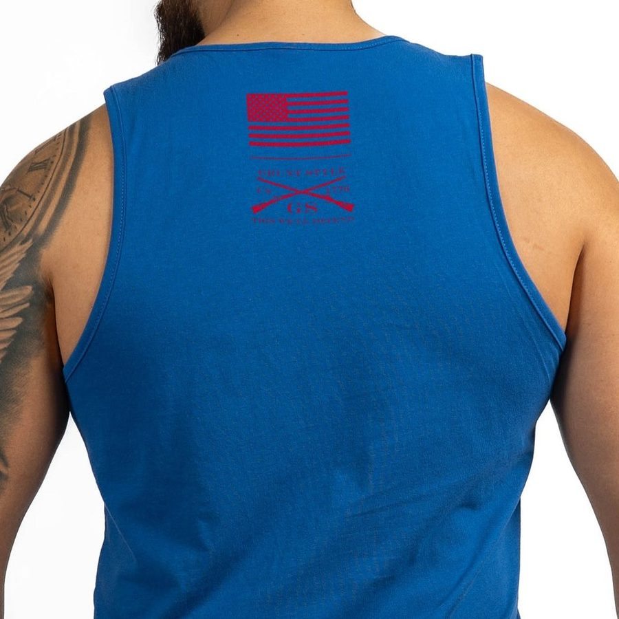 Men's Vintage American Tank - Royal - Image 9
