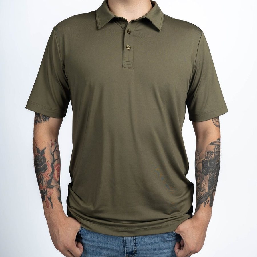 Men's Polo - Military Green - Image 9