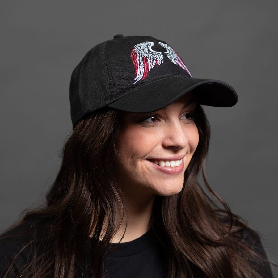 Freedom Angel Dad Hat - Black - Image 4