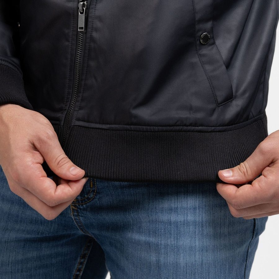 Men's Stealth Bomber Jacket - Black - Image 8
