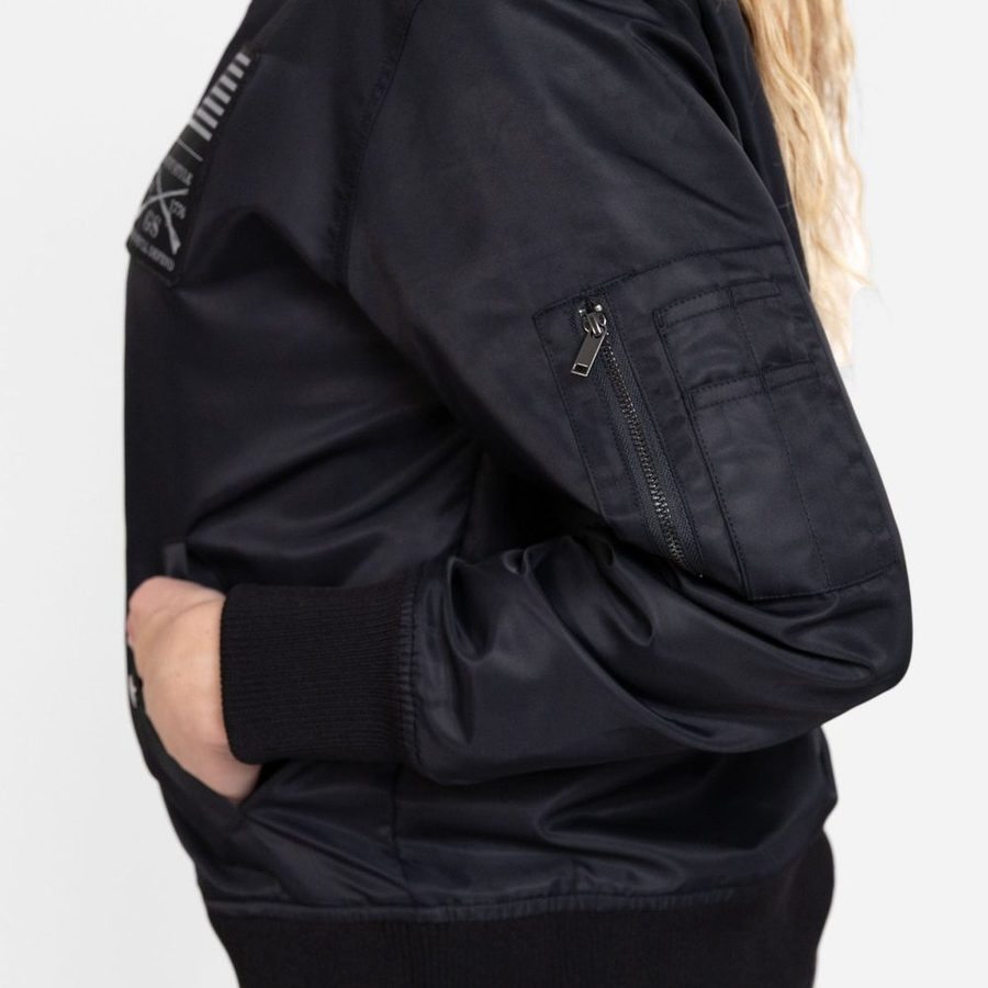 Women's Stealth Bomber Jacket - Black - Image 9
